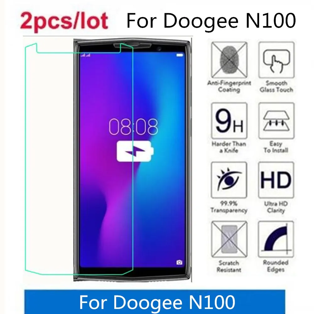 Закаленное стекло Для Doogee N100 9H 2.5D Premium Защитная пленка для экрана на защитная |