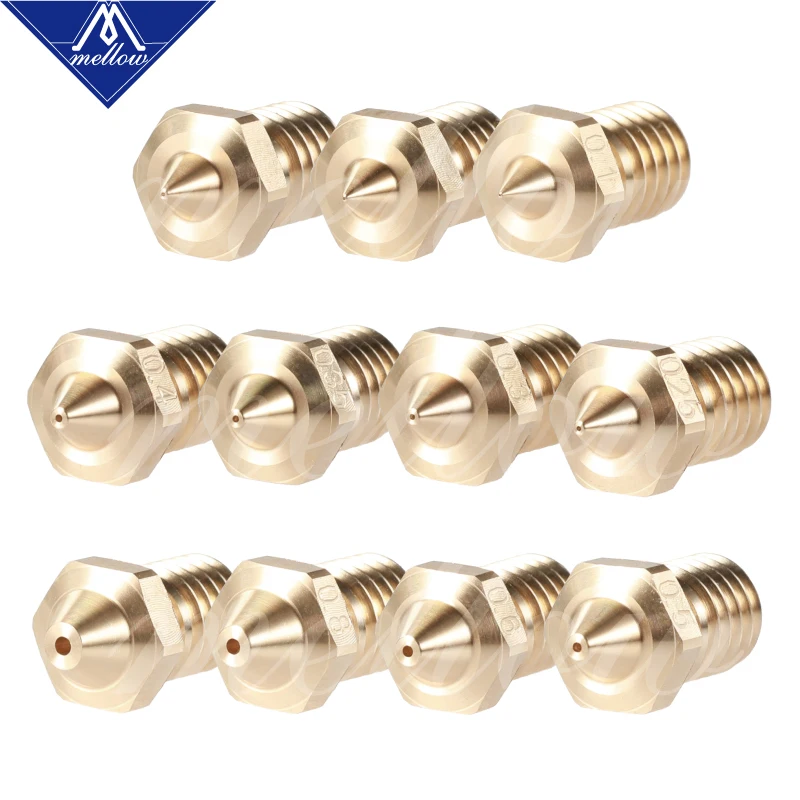 Mellow 1Pcs High quality Sharp NF V6 Nozzles For 3D printers Hotend E3D Nozzle For 3D Printer Nozzles Hotend Titan Extruder