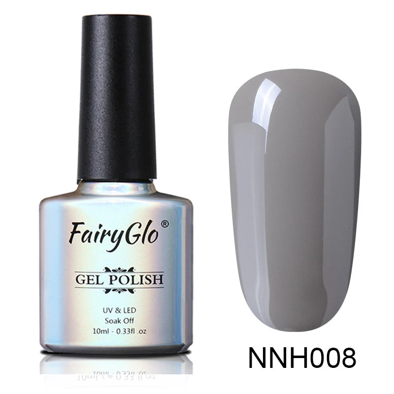 FairyGlo 10 мл телесный Цветной Гель-лак для ногтей Полупостоянный замачивающийся лак для ногтей эмаль маникюрный лак УФ Гель-лак - Цвет: NNH008