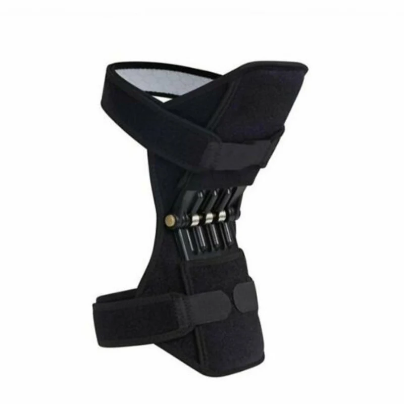 1 pc black 1 пара суставная Поддержка наколенник дышащий нескользящий подъем облегчение боли для колена сила весны стабилизатор силы колена усилитель - Цвет: 1 pc black