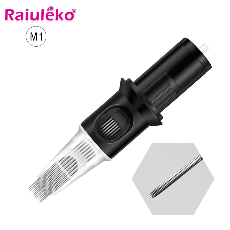 5pcs Tattoo Cartridge Needles For Semi-Permanent Facial Massage Gun 5M1/7M1/9M1/11M1/13M1/15M1 Makeup Liners Eyebrow |