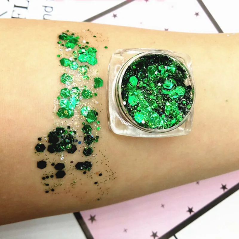green Блестящая блестящая жидкая краска для лица Maquiagem Eye Pigmento Para Os Olhos Русалка крем Хайлайтер для макияжа - Цвет: green