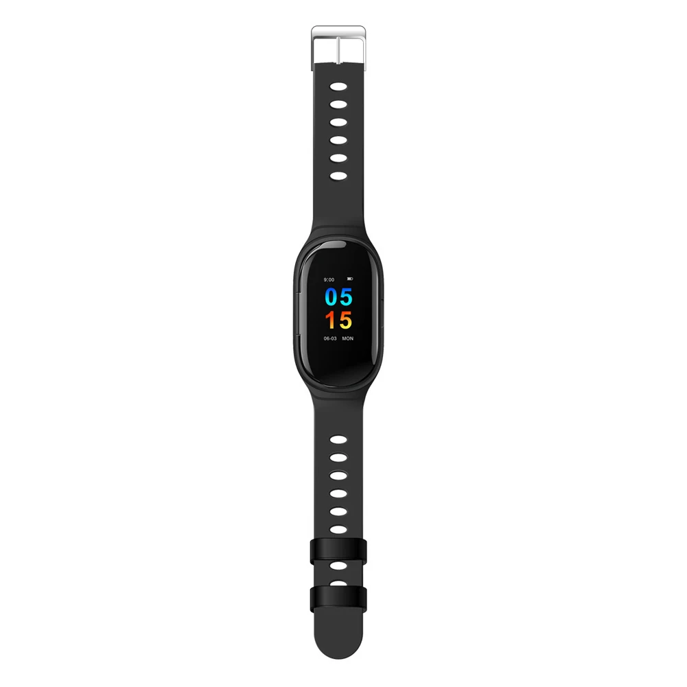 Black 2 в 1, M1 TWS, беспроводные Bluetooth 5,0, наушники, Смарт-часы, трекер здоровья, шагомер, фитнес-браслет, умный Браслет для спорта - Цвет: Black