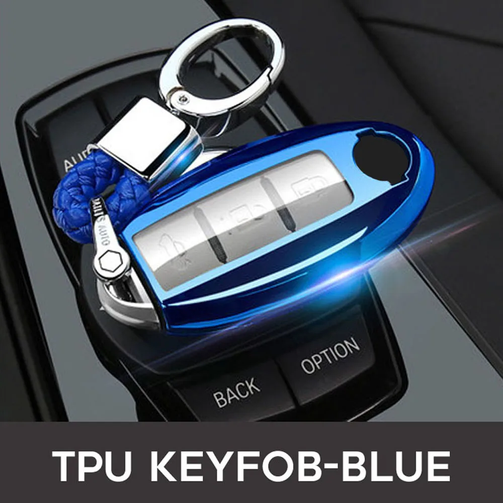 ТПУ чехол для ключей для автомобиля Nissan TEANA Qashqai Juke K/Skyline X-trail Мурано марш Geniss Tiida Livina чехол для ключей для автомобиля защитный чехол