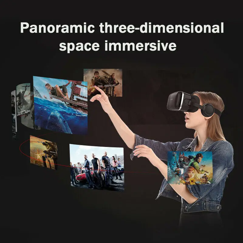 VR Очки виртуальной реальности с регулировкой зрения 3D VR очки гарнитура коробка для смартфонов Android 4,7-6,0 дюймов