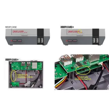 

NESPi CASE+ Plus For Raspberry Pi 1/2/3 Model B+ |Retroflag Case Adapter For Retropie 32GB Card Cable + + Fan Power HDMI + Q1K9