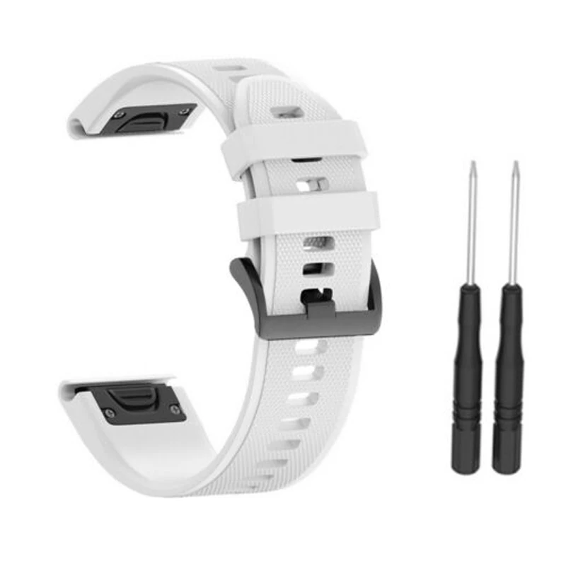 Быстро легко подходят силиконовые спортивные часы браслет для Garmin Fenix 5X Plus/Fenix 3 3 HR сапфир спуск MK1 D2 Bravo ремень - Цвет ремешка: White