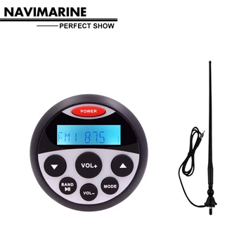

Guzare Waterproof Outdoor Radio Marine Audio Source Unit with Bluetooth for Golf Car ATV RV+FM AM Antenna