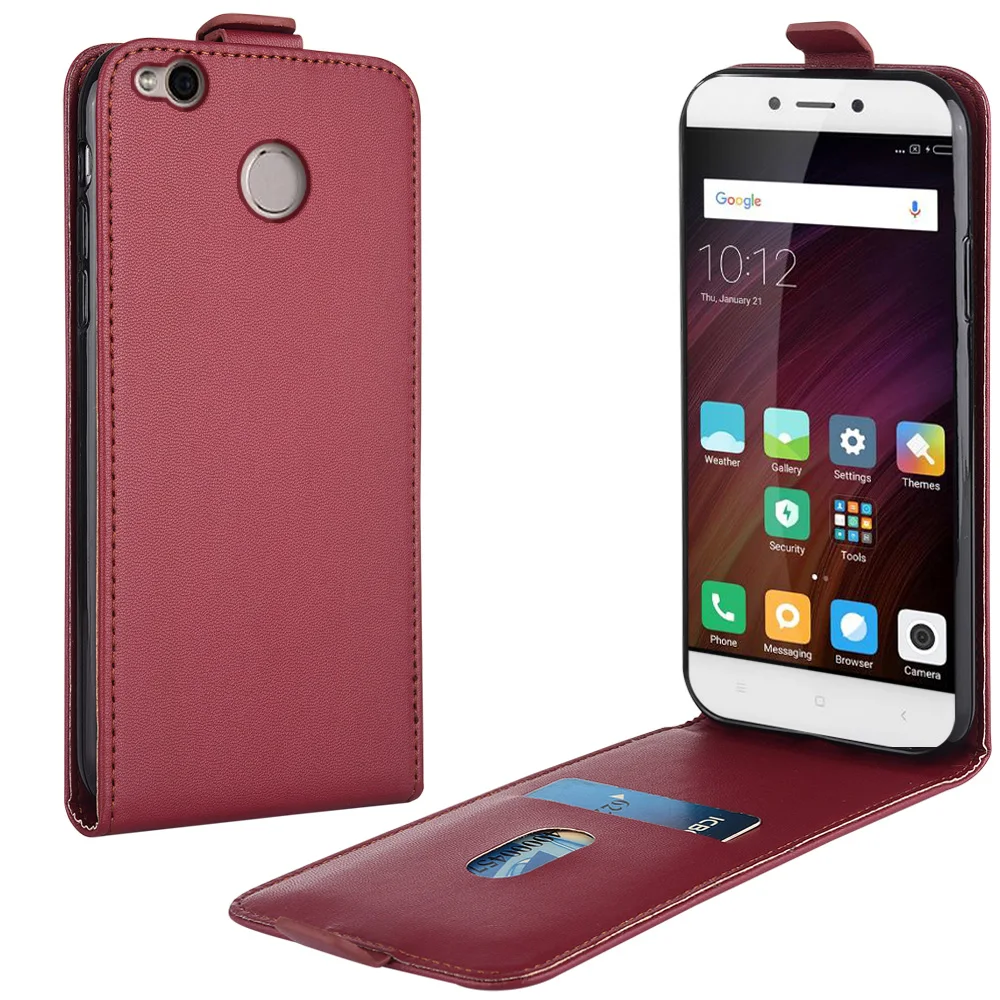 Вертикальный чехол-книжка для Xiaomi Redmi 4X MAG138 MAE136 5 дюймов кожаный чехол 4 X Redmi4 |