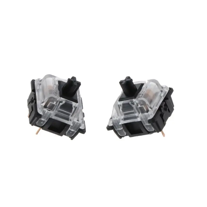 

10Pcs Mechanical Keyboard Gateron MX 3 Pin Black Switch Transparent Case L4MA