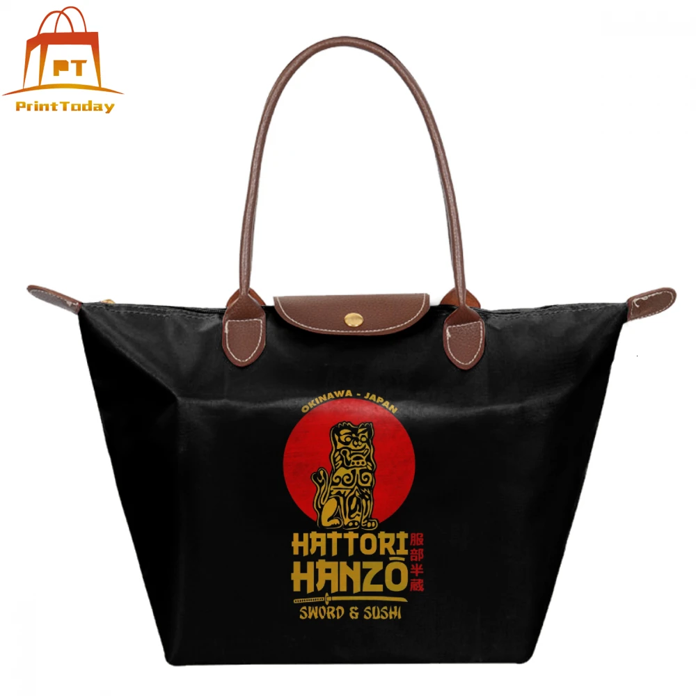 

Japanese Anime Handbag Hattori Hanzo Top-handle Bags Teen Wide Women Tote Bag Pattern Womens Nylon School Trend hobo Handbags