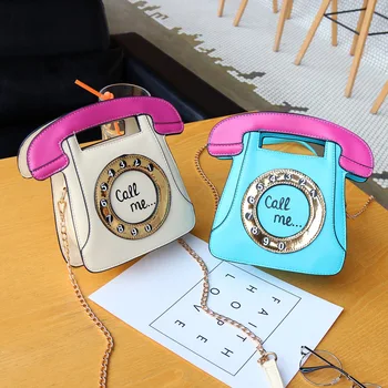 

Women's Handbags New Fashion Telephone Style Creative Funny Shoulder Bag Personalized Phone Messenger Bag