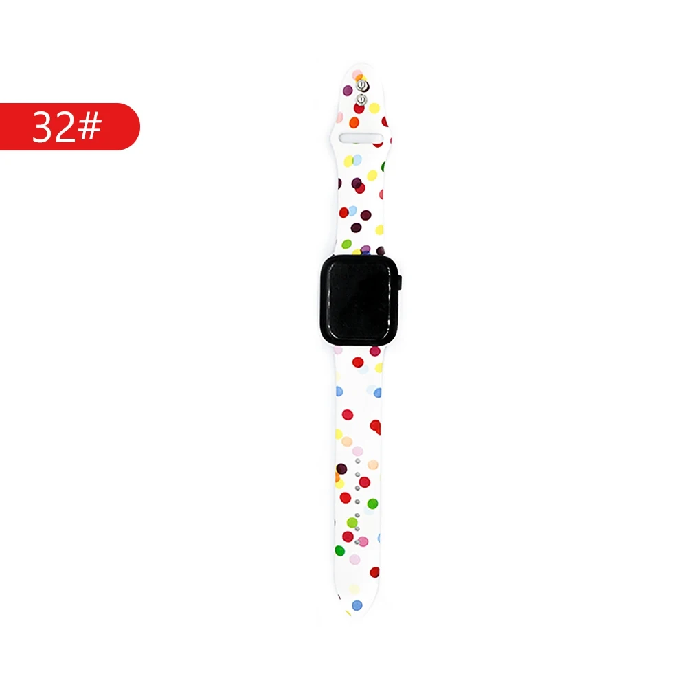Ремешок для apple watch band 4 5 44 мм 40 мм correa iwatch band 42 мм 38 мм силиконовый Браслет apple watch 4 3 2 1 аксессуар для часов - Цвет ремешка: 32