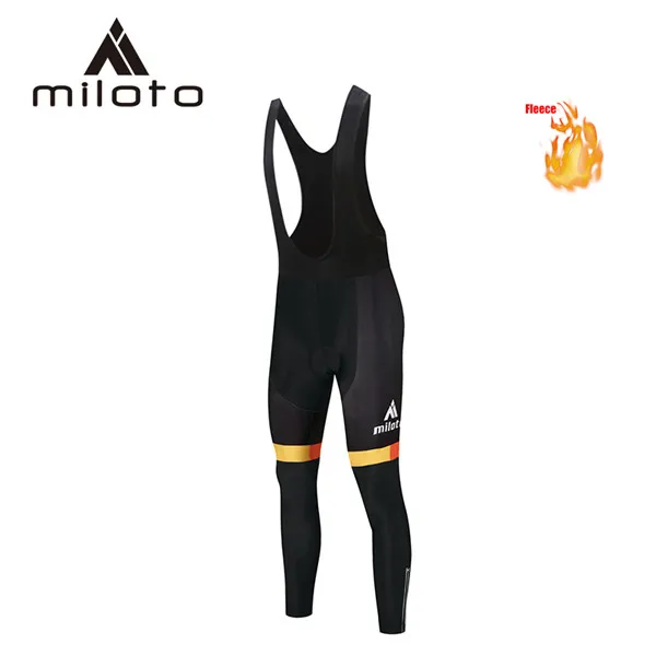 MILOTO зимние Велосипеды одежда uniforme Мужские Горный велосипед maillot ciclismo для катания на мотоцикле на Велосипеды одежда Велосипедный Спорт костюмы - Цвет: bib black pants