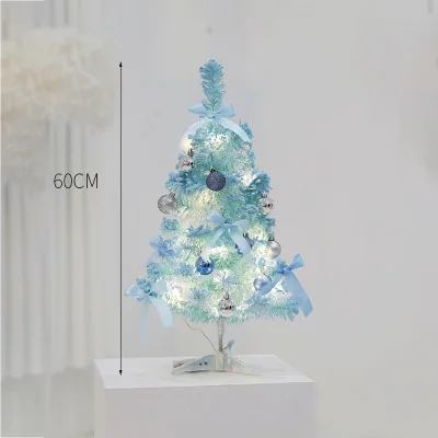 60cm sets Романтические синие украшения для рождественской елки, аксессуары для дома, новогодний фестиваль, вечерние реквизиты, ручной работы, Санта-дерево, детские игрушки - Цвет: 60cm sets