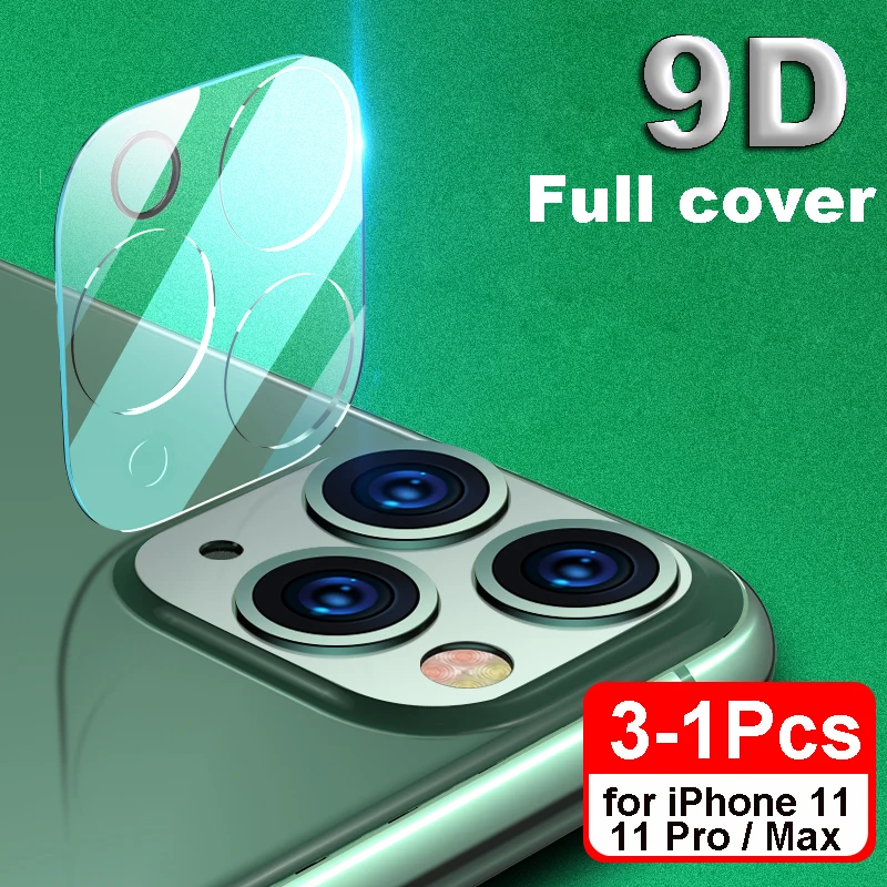 Для iPhone 11 Pro Max 9D Full Lens Закаленное стекло Защитная пленка для камеры Защитные чехлы