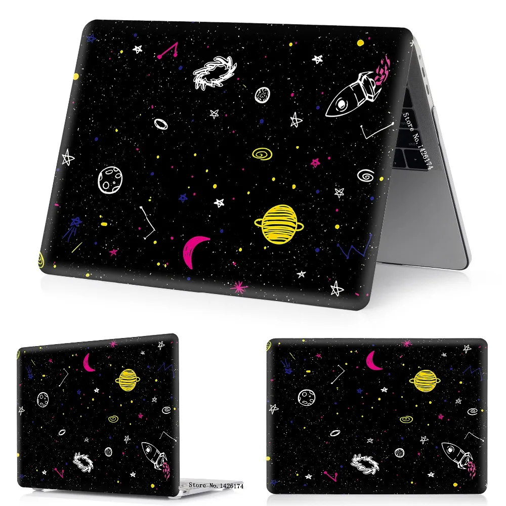 New Space Case Cover for MacBook Air 11 air 13 inch A1466 A1932 Pro 12 13 15 Retina A1502 A1706 A1708 A1989 A2159Touch bar