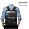 BISON DENIM New Men Large Capacity Backpack Fashion Leather Waterproof Men Backpack Casual Laptop Travel School Bags N2581 3