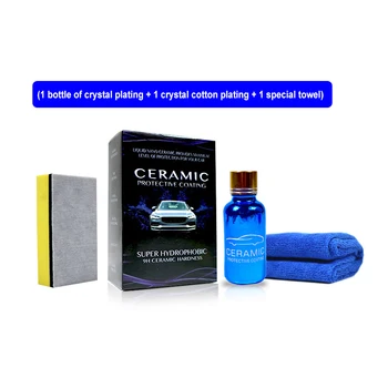 

Send sponge towel Liquid Nano Ceramic Car Glass Coating Super Hydrophobic Anti Scratch Polish Car Wash Maintenance Window Repair