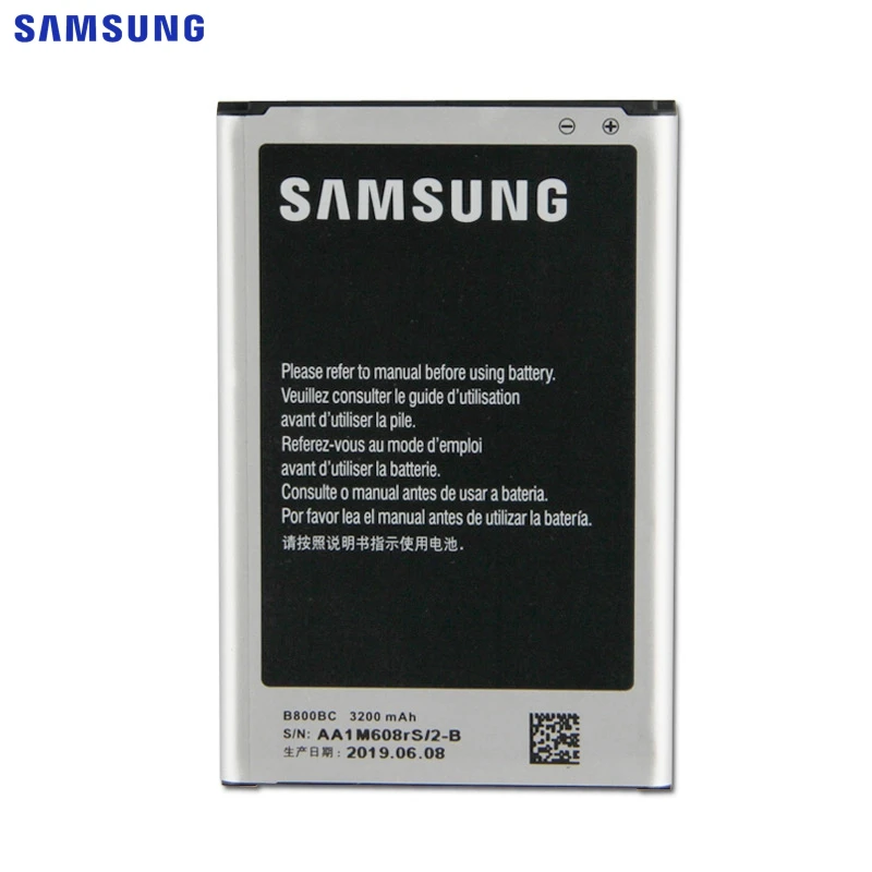 Оригинальная батарея samsung B800BE B800BC для samsung GALAXY NOTE 3 Note3 N9006 N9005 N900 N9009 N9008 N9002 NFC 3200 мАч Аутентичные