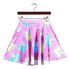 

Kawaii Skirt Cute Angel Sheep Print Mini Skirt for Women Summer 2021 Laides Sexy Pleated Jupe Short Rokjes Rokken Falda Tableada