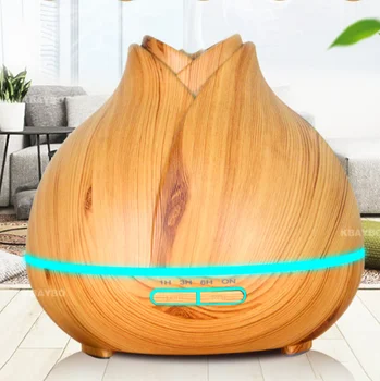 

400ml Aroma Essential Oil Diffuser Ultrasonic Air Humidifier purifier with Wood Grain LED Lights for Office Home Bedroom