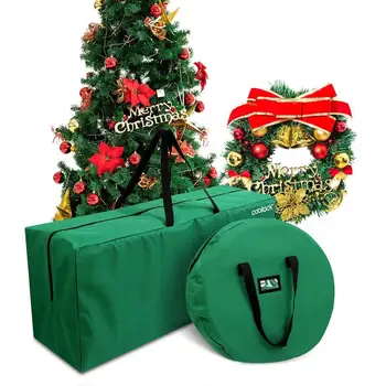 

Christmas Tree Storage Bag With Round Pouch Oxford Cloth Tree Storage Bag Storage Container For Holiday Festival Christmas 2020