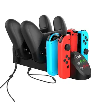 

PG-9187 6 in 1 Charging Dock For Nintend Switch Joy-con Controller LED Charger For Nintendo Switch Pro Gamepad Charge Stand NS