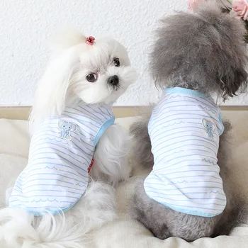 

Cute Stripe Dog Costume For Pet Cat Dog Summer Shirt Vest Pajamas Clothes For Yorkie Small Dog Puppy Jacket Coat Clothing