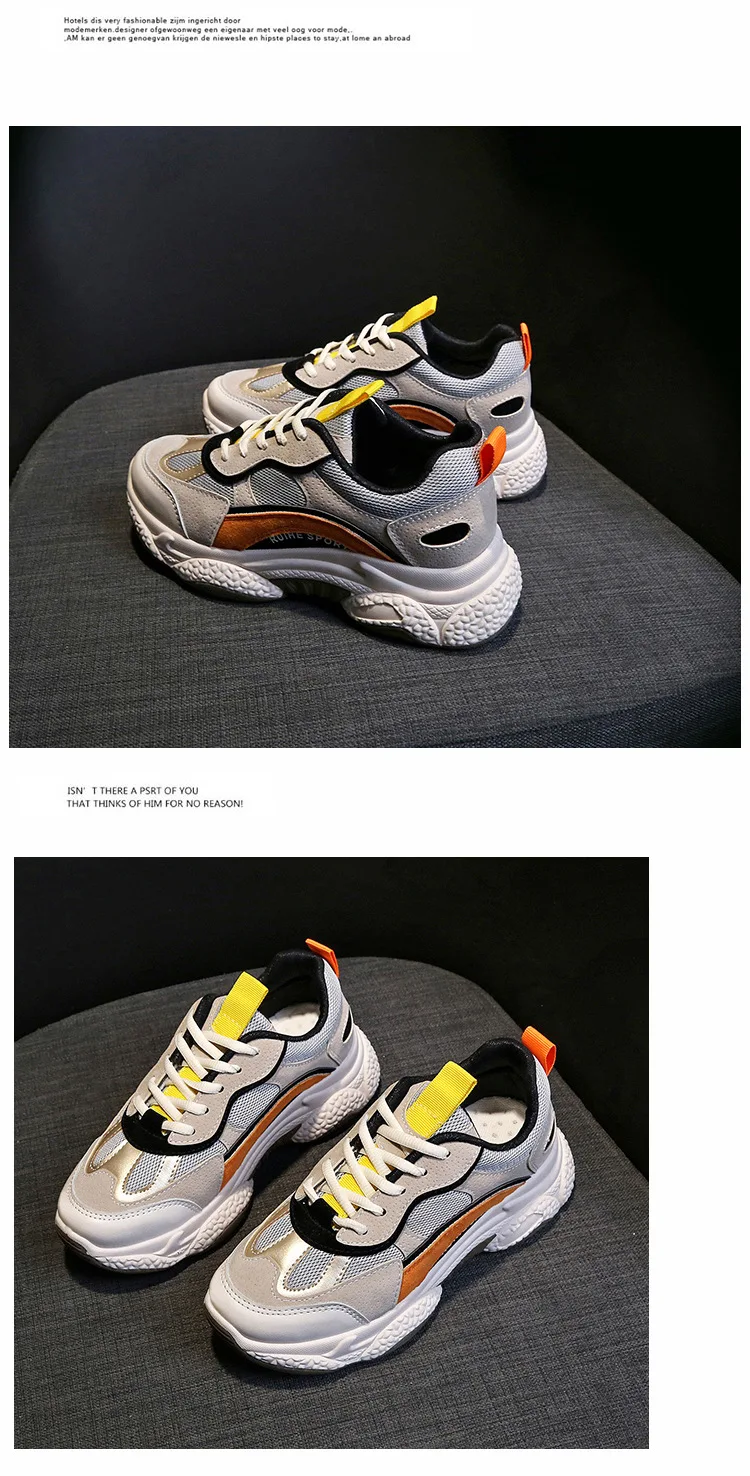 New Autumn Shoes Woman Daddy Shoes Designer Sneakers Platform Sneakers Flats Platform Chunky Sneakers Reflective Casual Footwear