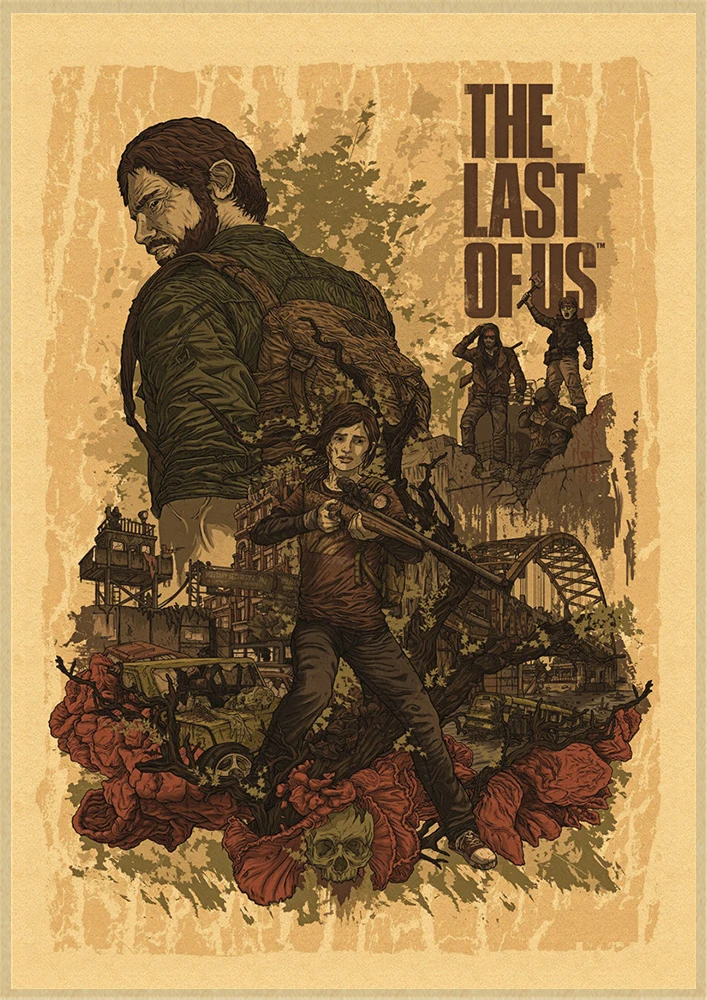  The Last of Us game Home Furnishing decoration Kraft Game Poster Drawing core Wall stickers wall stickers for home