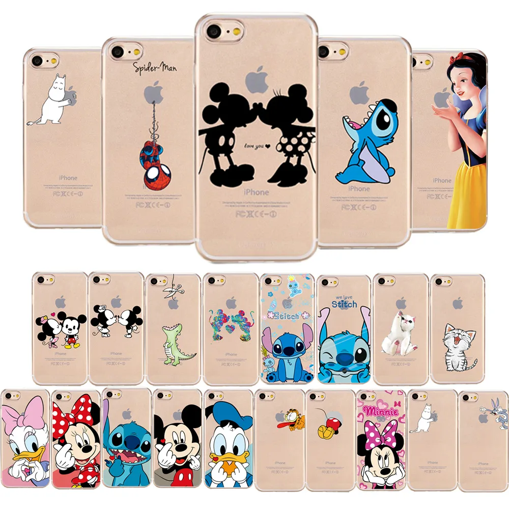 

Cartoon Mickey Bare Bears Case For iPhone 7 8 Plus 6 6s Clear Soft Silicone Phone Case For iphone 11 pro xr xs max x Coque Funda