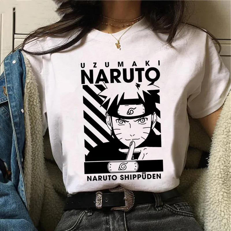 Anime Gaara Graphic T-shirt Women Tops Summer Short sleeve Japanese Sasuke tshirt Harajuku Punk clothes woman tshirts funny t shirts Tees