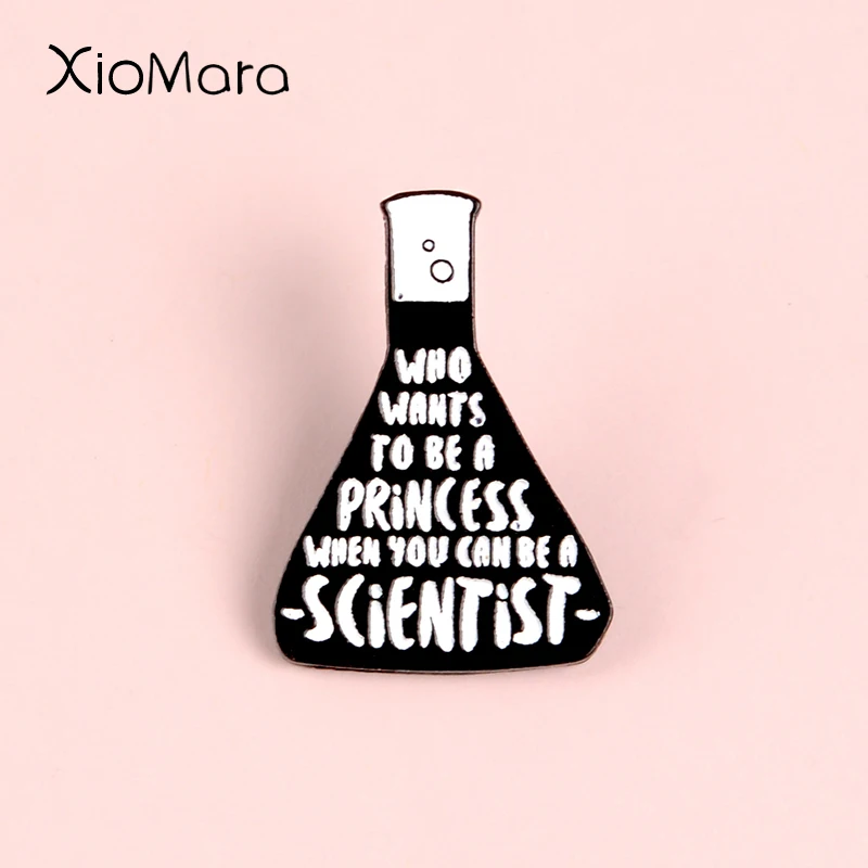 

Scientist Beaker Enamel Pins Cool Black Science chemical Badge Measuring cup Custom Jewelry brooches Lapel pin for Women Men