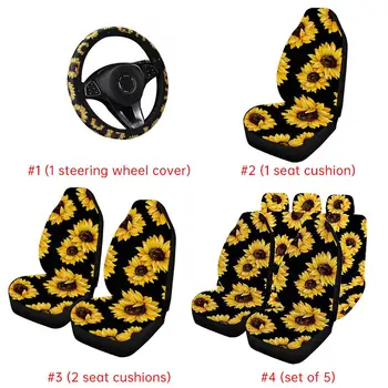 

Vehemo Four Seasons Seat Cushion Cushion Interior Car for Sunflower Seat Cover NEW Auto for Voiture Accessoire