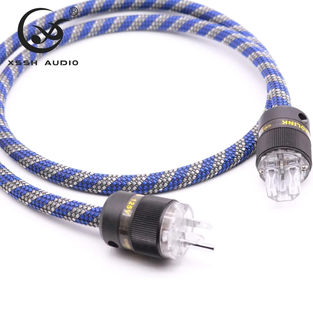 Разные длины силовой линии Hi-End XSSH Hifi электрические OFC Чистая медь подписи издание AC США вилка IEC Кабель питания Шнур провода