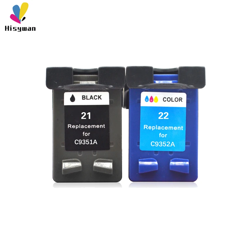 Hisywan Замена для hp 21 22 чернильный картридж для hp 21 hp 22 F2180 F2200 F2280 F4180 F300 F380 380 D2300 принтеры C9351A C9352A
