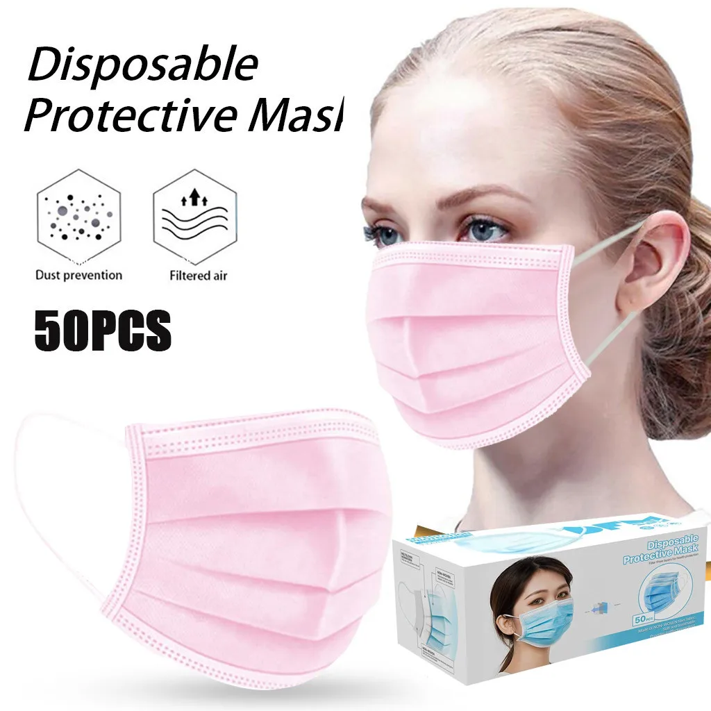 

50/100pc Purifying Maskedl Cover 3 Layer Mouth Filter Maskedl