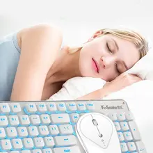 FD WK500 ультра тонкий 2,4G Беспроводная клавиатура и мышь комплект игровая клавиатура мышь комбо комплект для настольного ноутбука компьютер тихий щелчок