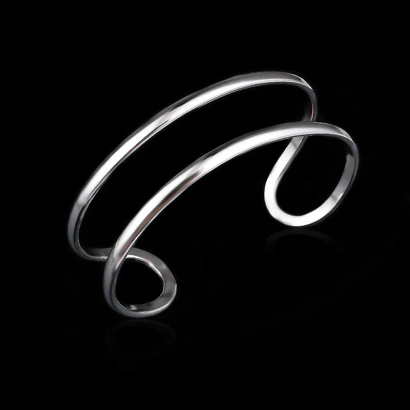 

New Fashion Fine CZ wedding Simple Hollow Classic Design Woman Bangle Bracelet Jewelry For women