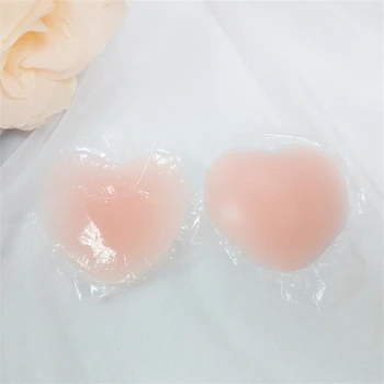 

1Pair Reusable Self Adhesive Bra Pad Chest Sticker Invisible Breast Petal Silicone Nipple Pasties Cover for Party Dress Lingerie