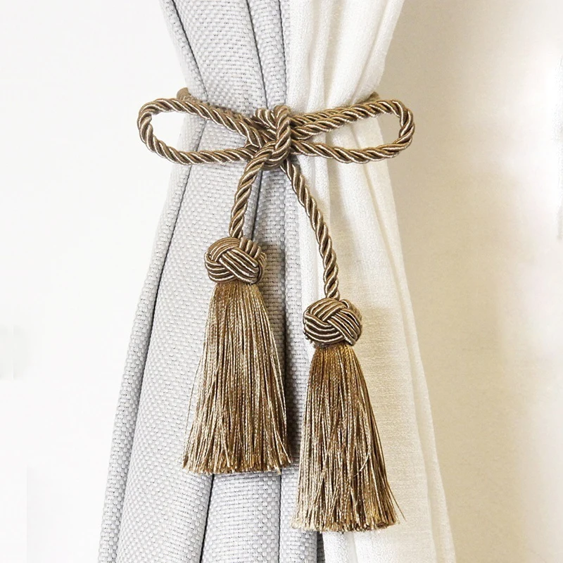 Decorative Rope Fringe Tassel Window Curtain Holdback Tie Back Single Holder QK 