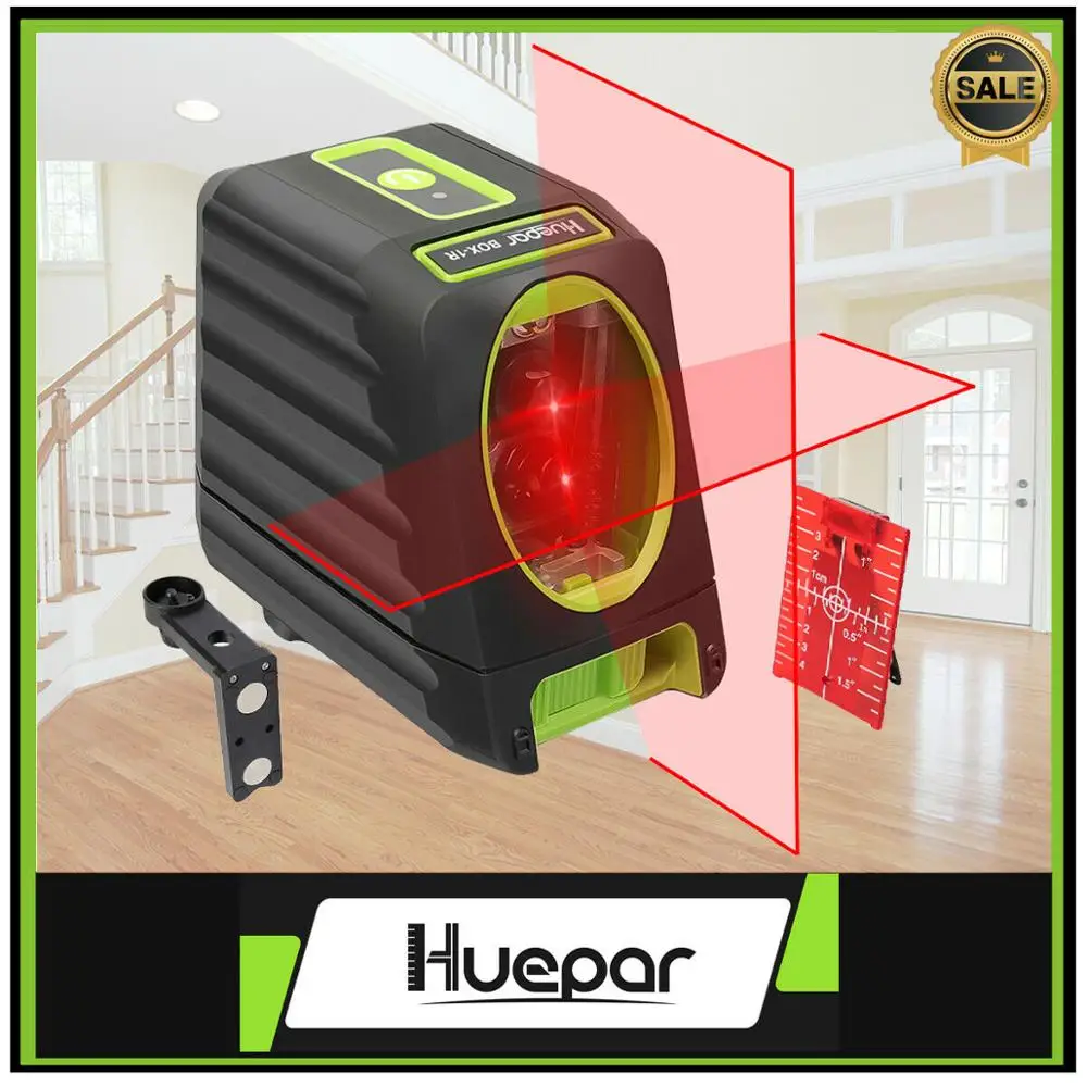 Huepar лазерный уровень Красного луча с перекрестной линией 150/130 градусов вертикальные/горизонтальные лазеры 635 нм самонивелирующийся лазерный диагностический инструмент Nivel