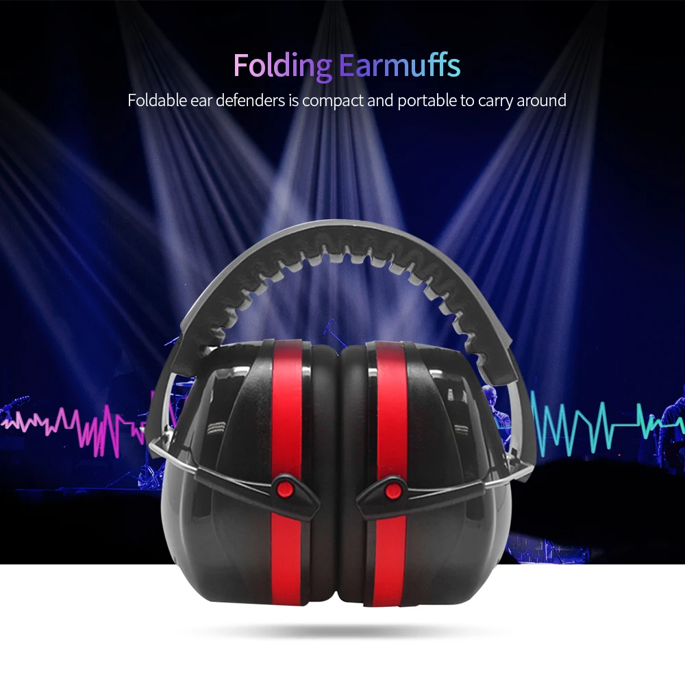Orejeras protectoras plegables con cancelación de ruido, cubre orejas, con cancelación de ruido