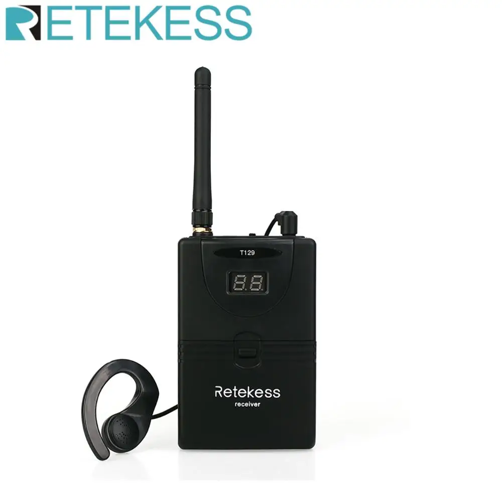 Цифровой беспроводной аудиоприемник Retekess T129 2 4 ГГц для одновременного перевода