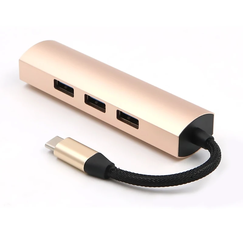 Сплав Тип C на 4 порта USB 3,0 концентратор адаптер для Macbook Pro Google ChromeBook PC