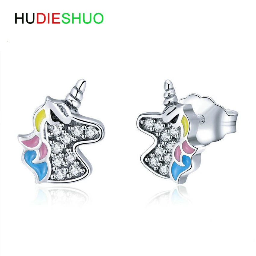 Женские сережки гвоздики hudiesel HUO из стерлингового серебра 925 пробы с