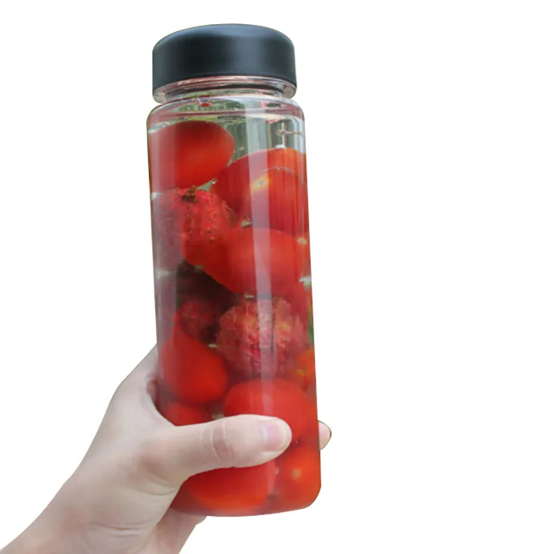 

1 Piece 500Ml Plastic Sport Clear Fruit Bottle Lemon Juice Readily Drinking Water Have English Letters
