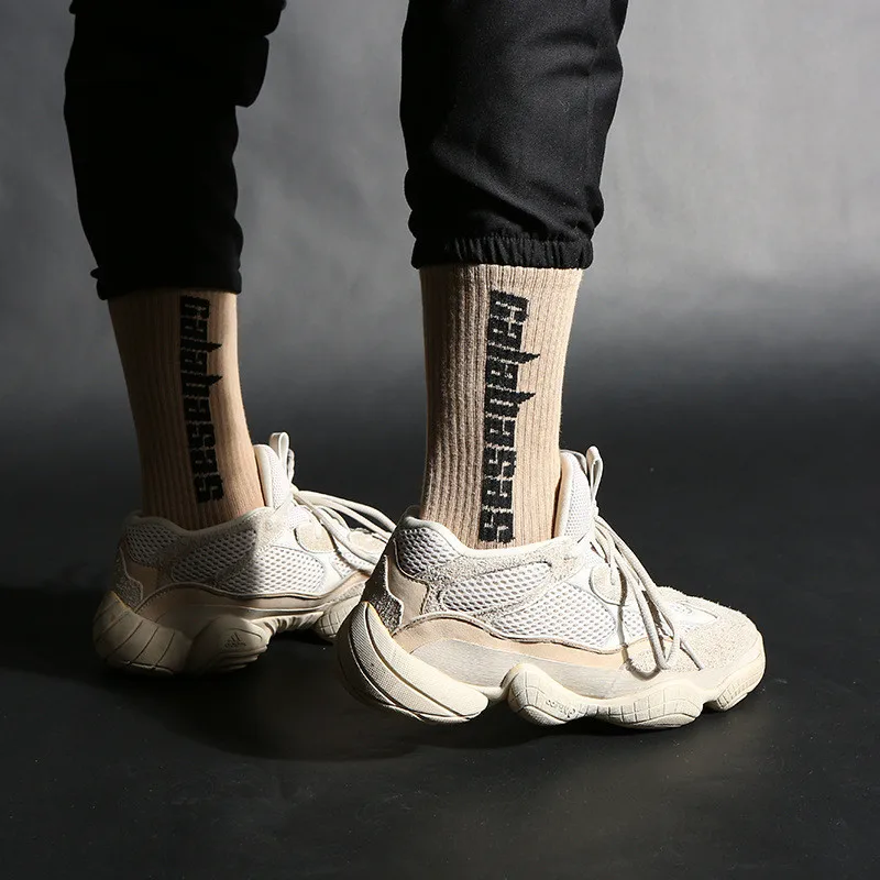Kanye West Yeezy Socks Gray Yeezy Long Socks Men Socks Crew Kanye