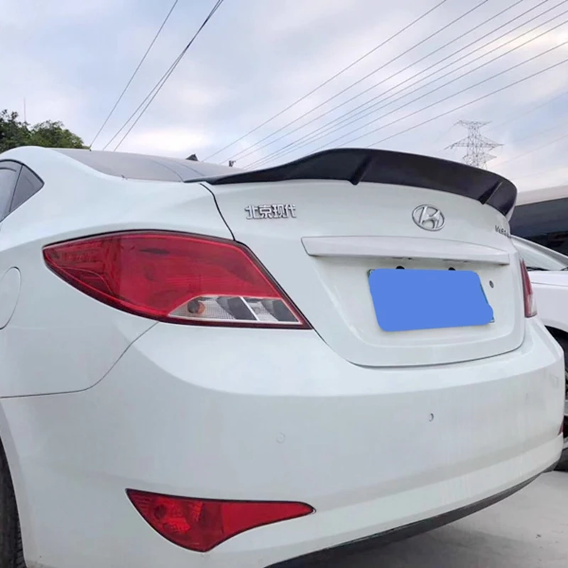 FOR hyundai verna spoiler 11 12 13 14 15 Carbon fiber/FRP rear tail wing spoiler FOR hyundai Accent High quality trunk tail fin